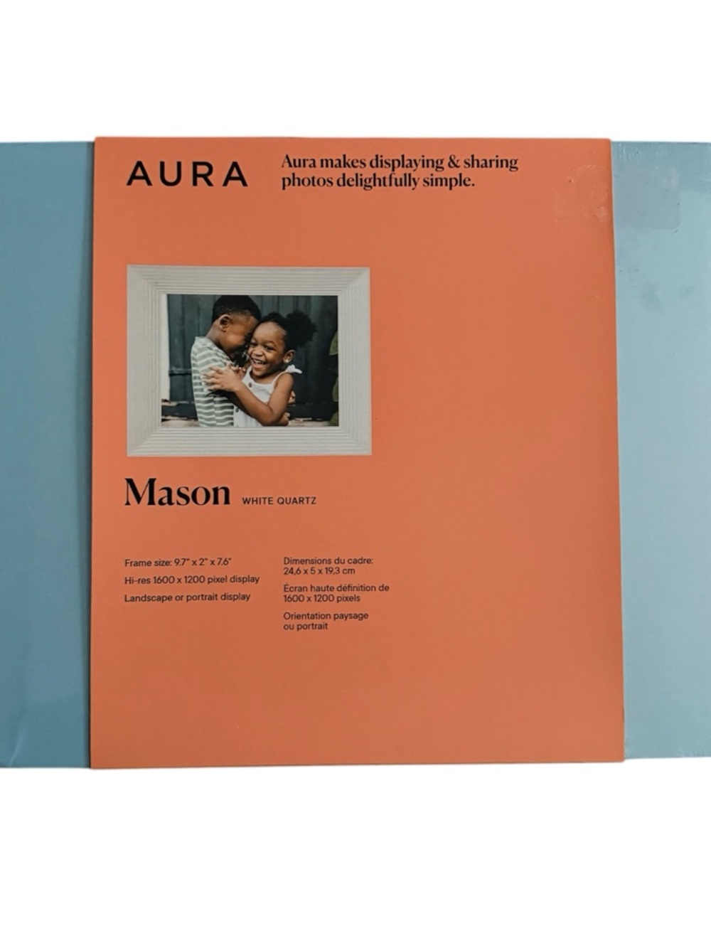Aura Digital Photo Frame in White